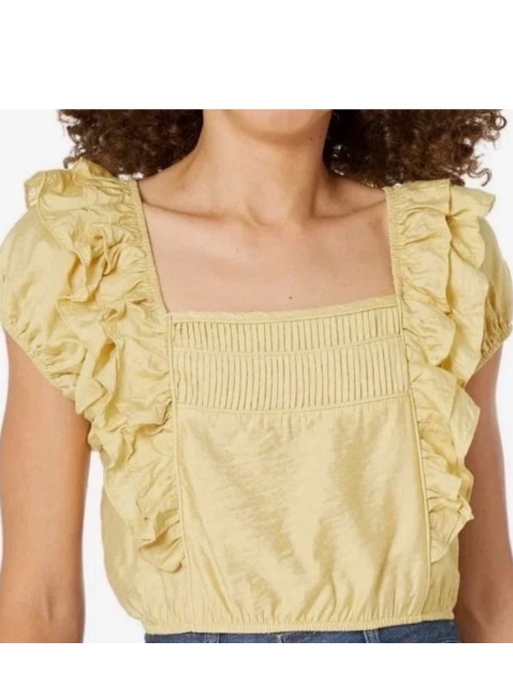 NWT yellow gold sleeveless top Moon River